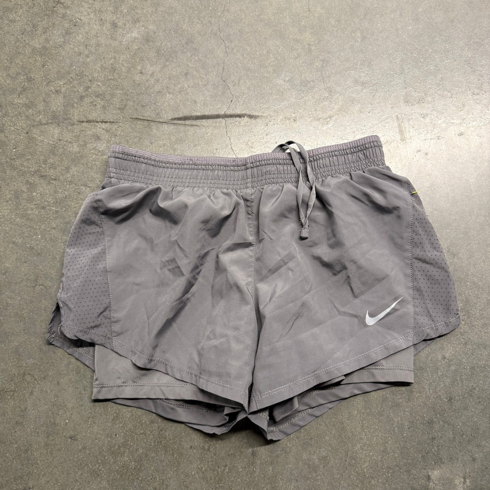 Nike Dri-FIT 2-in-1 Running Shorts Gray Small RN85632-CA05553